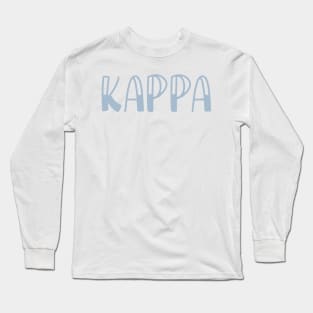 Light Blue Kappa Letter Long Sleeve T-Shirt